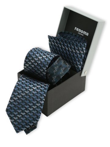 シルク ラインストーン付き ナロータイ&チーフセット