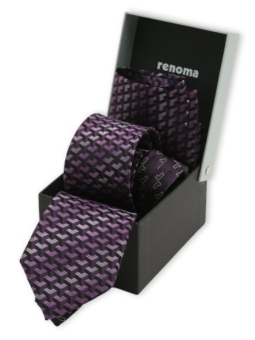 シルク ラインストーン付き ナロータイ&チーフセット