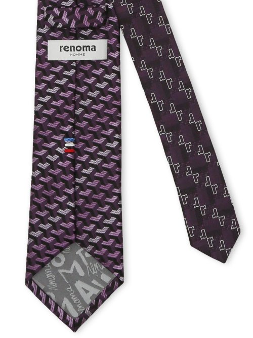 シルク ラインストーン付き ナロータイ&チーフセット