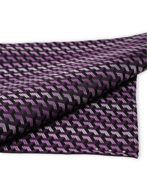 シルク ラインストーン付き ナロータイ&チーフセット