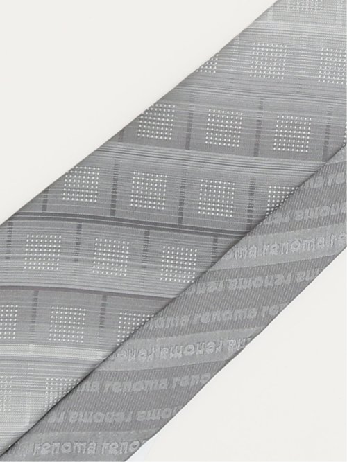 シルク パネル柄 ナロータイ 7.0cm幅