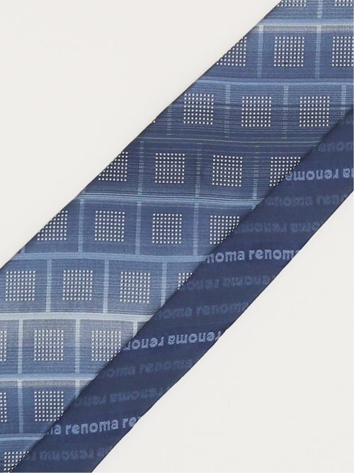 シルク パネル柄 ナロータイ 7.0cm幅