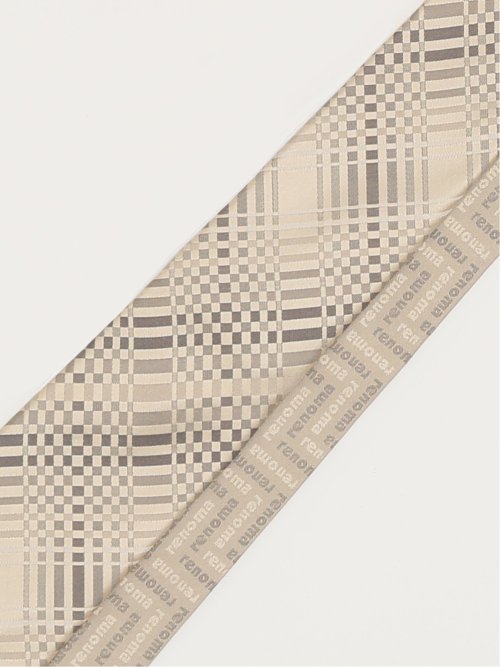 シルク パネル柄 ナロータイ 7.0cm幅