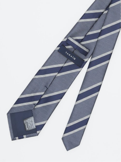 エコウォッシャブル ストライプ柄 レギュラータイ 8.0cm幅