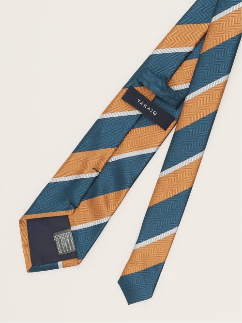 エコウォッシャブル ストライプ柄 レギュラータイ 8.0cm幅