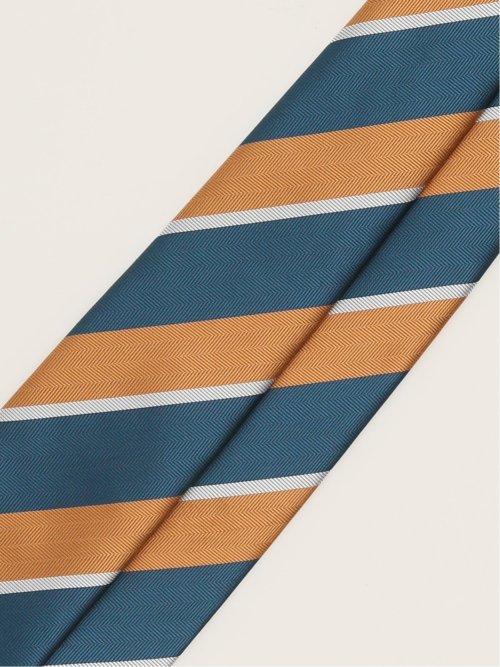 エコウォッシャブル ストライプ柄 レギュラータイ 8.0cm幅