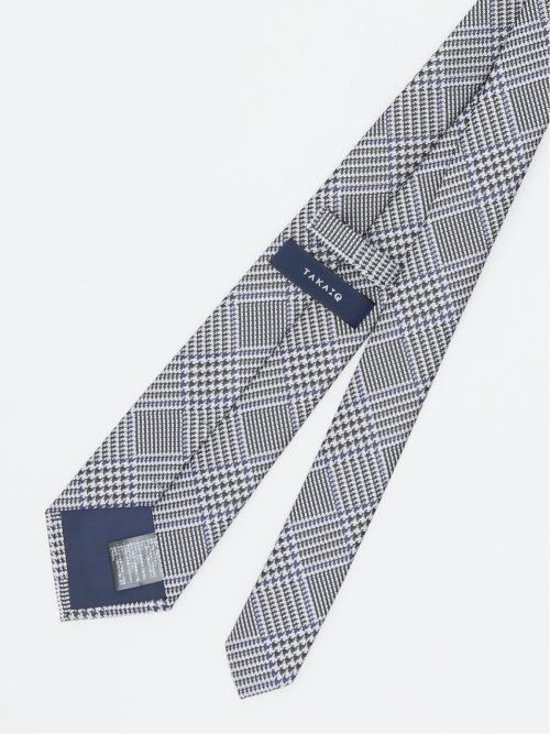 エコウォッシャブル チェック柄 レギュラータイ 8.0cm幅