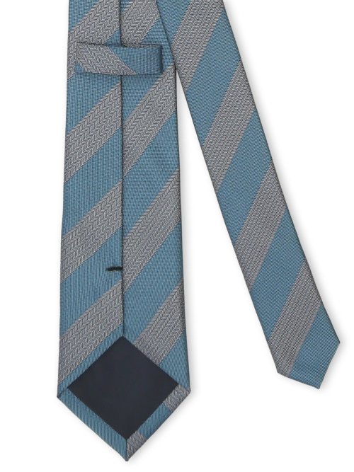 シルク混 ストライプ柄 レギュラータイ 8.0cm幅