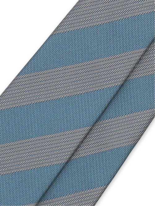 シルク混 ストライプ柄 レギュラータイ 8.0cm幅