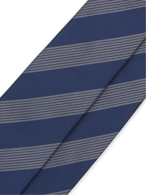 シルク混 ストライプ柄 レギュラータイ 8.0cm幅