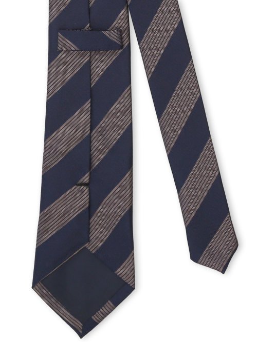 シルク混 ストライプ柄 レギュラータイ 8.0cm幅