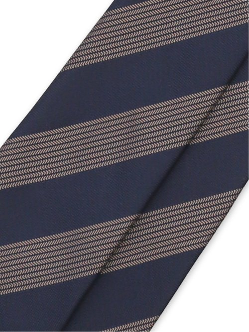 シルク混 ストライプ柄 レギュラータイ 8.0cm幅