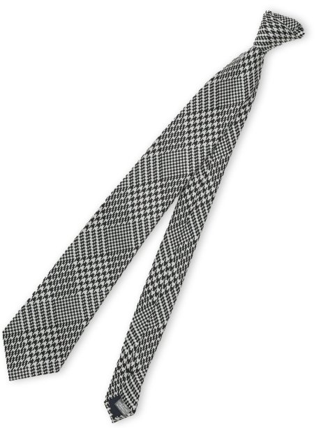 シルク混 チェック柄 レギュラータイ 8.0cm幅
