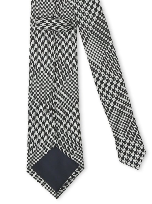 シルク混 チェック柄 レギュラータイ 8.0cm幅