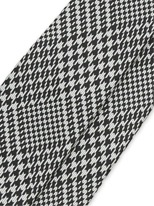 シルク混 チェック柄 レギュラータイ 8.0cm幅