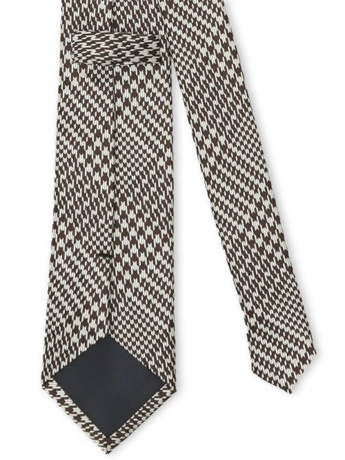 シルク混 チェック柄 レギュラータイ 8.0cm幅