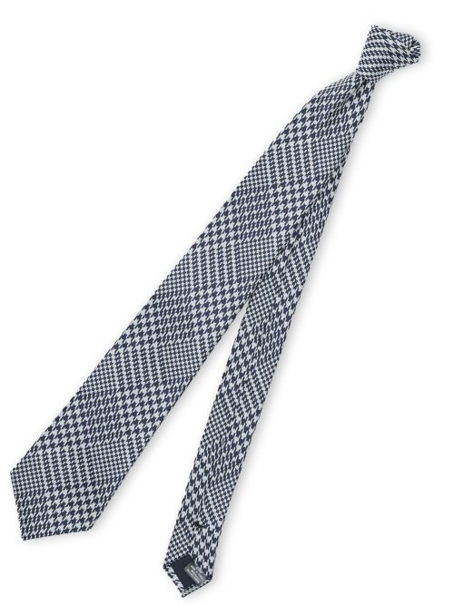 シルク混 チェック柄 レギュラータイ 8.0cm幅