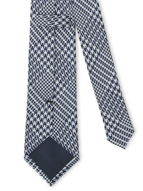 シルク混 チェック柄 レギュラータイ 8.0cm幅