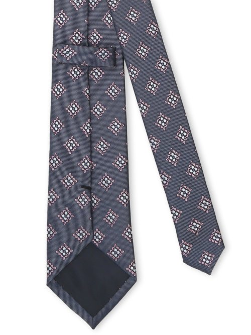 シルク混 小紋柄 レギュラータイ 8.0cm幅