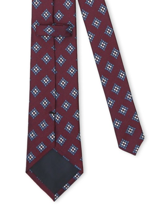 シルク混 小紋柄 レギュラータイ 8.0cm幅