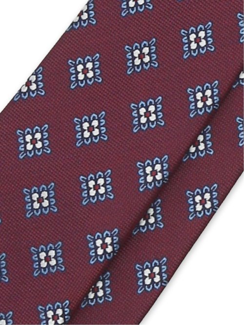 シルク混 小紋柄 レギュラータイ 8.0cm幅