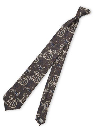 シルク混 ペイズリー柄 レギュラータイ 8.0cm幅