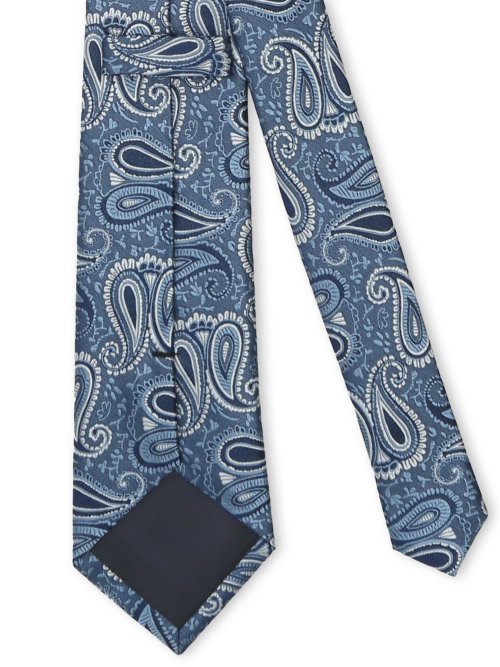 シルク混 ペイズリー柄 レギュラータイ 8.0cm幅