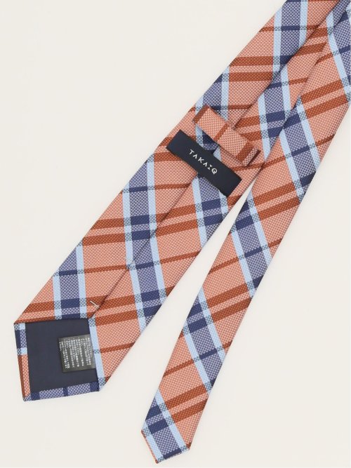 エコウォッシャブル チェック柄 レギュラータイ 8.0cm幅