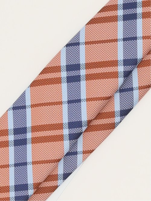 エコウォッシャブル チェック柄 レギュラータイ 8.0cm幅