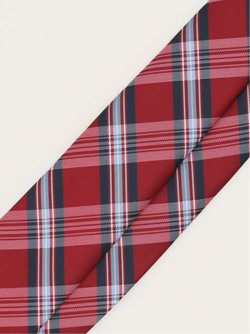 エコウォッシャブル チェック柄 レギュラータイ 8.0cm幅