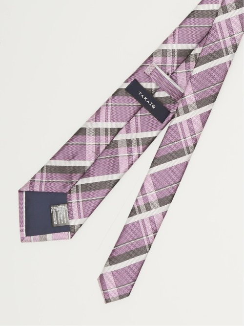 エコウォッシャブル チェック柄 レギュラータイ 8.0cm幅