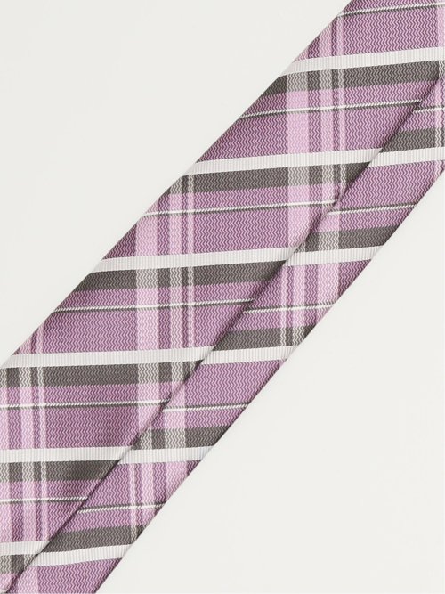 エコウォッシャブル チェック柄 レギュラータイ 8.0cm幅