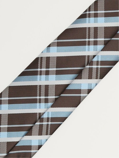 エコウォッシャブル チェック柄 レギュラータイ 8.0cm幅