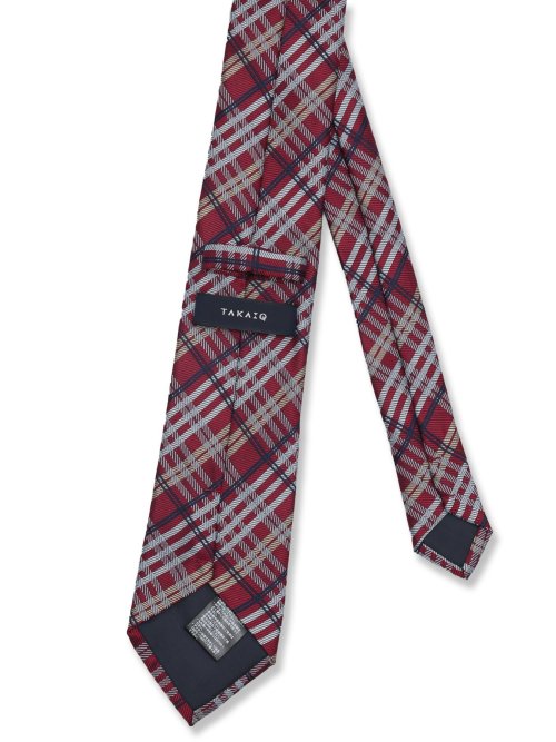 エコペット/ECO PET チェック柄 レギュラータイ 8.0cm幅