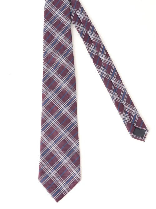 エコペット/ECO PET チェック柄 レギュラータイ 8.0cm幅