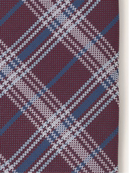 エコペット/ECO PET チェック柄 レギュラータイ 8.0cm幅