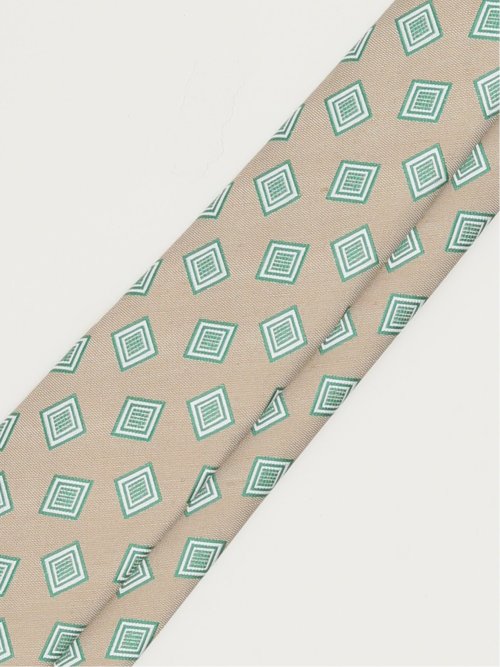 リネン混 小紋柄 レギュラータイ 8.0cm幅