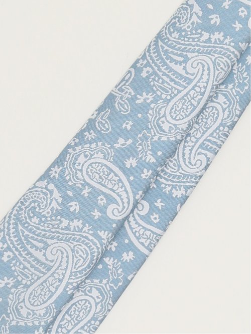 リネン混 ペイズリー柄 レギュラータイ 8.0cm幅