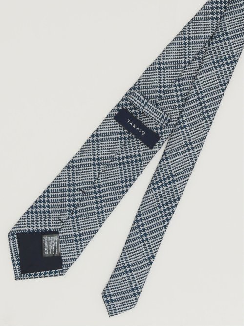 エコペット/ECO PET チェック柄 レギュラータイ 8.0cm幅