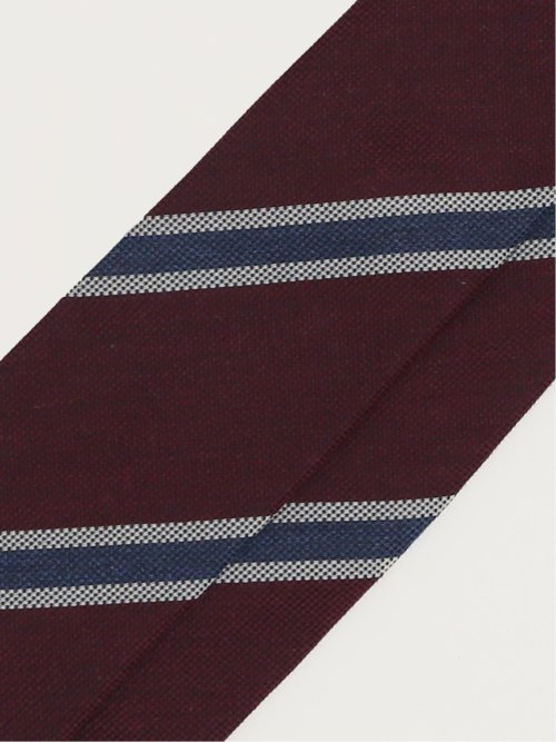 国産ウールライク ストライプ柄 レギュラータイ 8.0cm幅