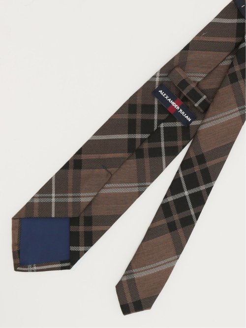 国産ウールライク チェック柄 レギュラータイ 8.0cm幅