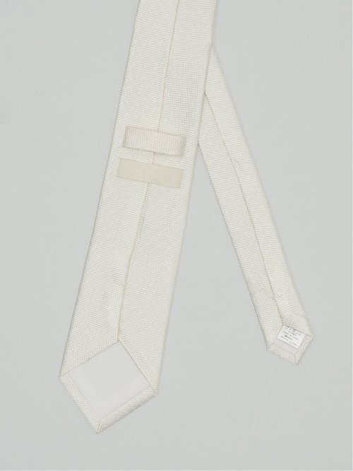 シルク フォーマルネクタイ 8.0cm幅 白ドット