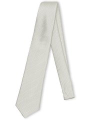 シルク フォーマルネクタイ 8.0cm幅 白ストライプ