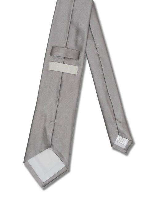 シルク フォーマルネクタイ 8.0cm幅 銀繻子