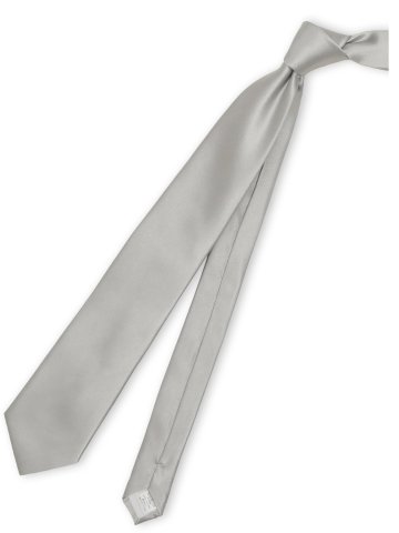 シルク フォーマルネクタイ 8.0cm幅 シルバー繻子