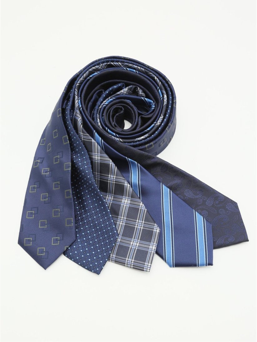 WEB限定】ビジネスネクタイ5本セット 洗濯ネット付き 紺(Other 75紺  