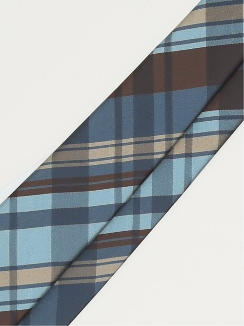 エコウォッシャブル チェック柄 レギュラータイ 8.0cm幅