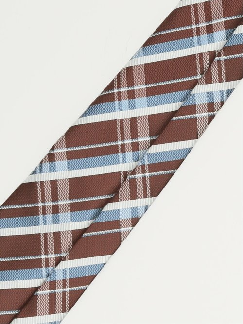 エコウォッシャブル チェック柄 レギュラータイ 8.0cm幅