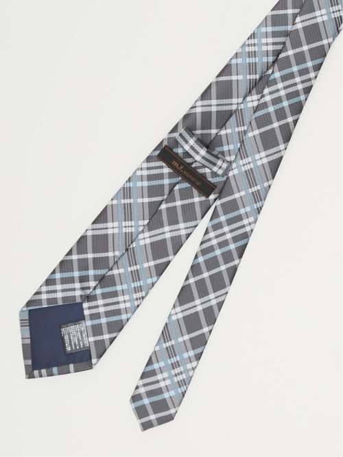 エコウォッシャブル チェック柄 レギュラータイ 8.0cm幅