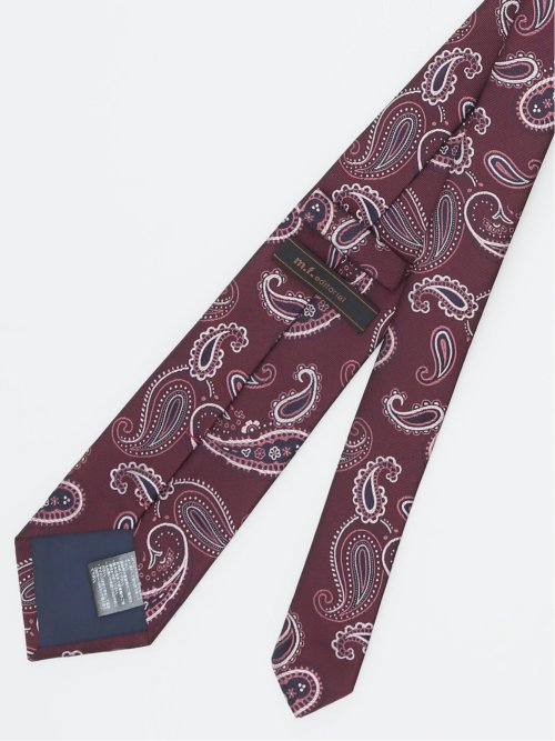 エコウォッシャブル ペイズリー柄 レギュラータイ 8.0cm幅